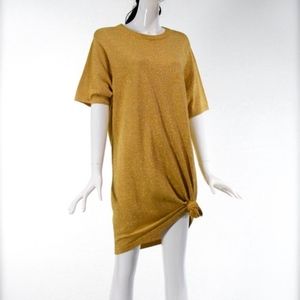 1980s Bechamel Casual Gold Shirt - Dress - Retro